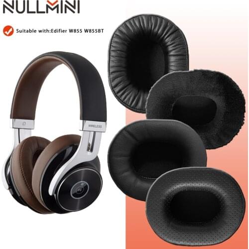 NullMini Replacement Earpads for Edifier W855 W855BT Headphones Memory Foam Thicken Leather Sleeve Earphone Earmuff