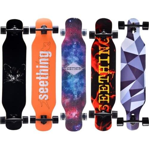 Standard Longboard Double Kick Design Fast Ride Anti-shock Professional Standards Skate Boards for Beginner skateboard deck