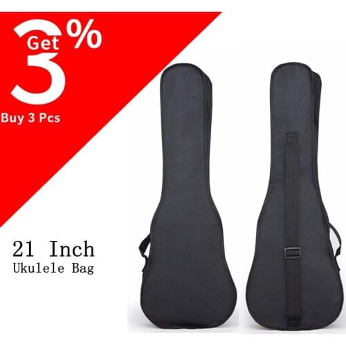 Ukulele Bags 21 Inch Ukulele Bag Black Portable Soft Case Monolayer Bag Single Shoulder Backpack Padded