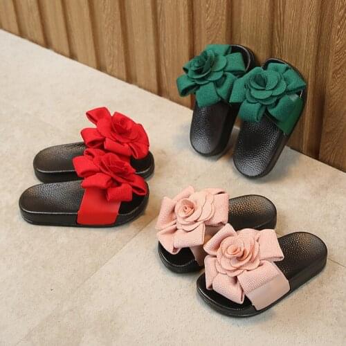 Children Fashion Slippers Summer Kids Home Slippers Non Slip Light Comfortable Flower Toddler Soft Sole Beach Shoes For Girls
