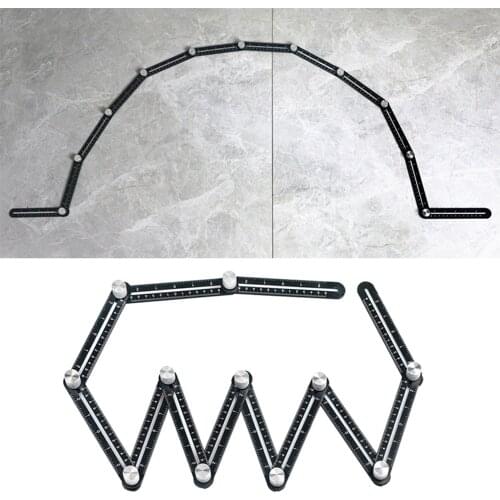 12 Fold Aluminium Alloy Angle Ruler Finder Perforated Mold Template Locator Mechanism Slide With Hole Locator Multifunction Tool