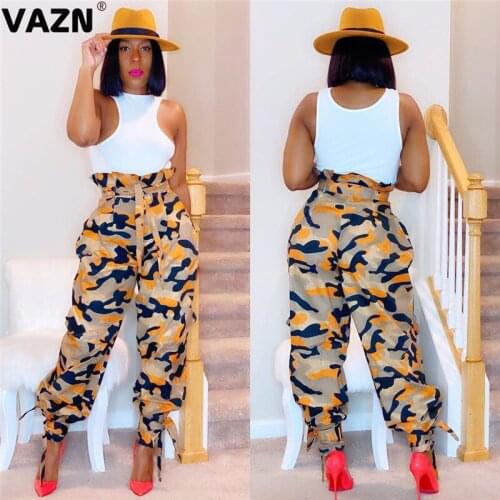 VAZN 2020 Top Quality Hot Popular Camouflage Casual Energy Young Daily Nature Style Pants High Waist Women Long Pencil Pants