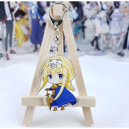 Keychain Japan Anime Sword Art Online Alicization SAO Kirigaya Kazuto Yuuki Asuna Alice Cosplay Acrylic Pendant Keyring Toy Gift