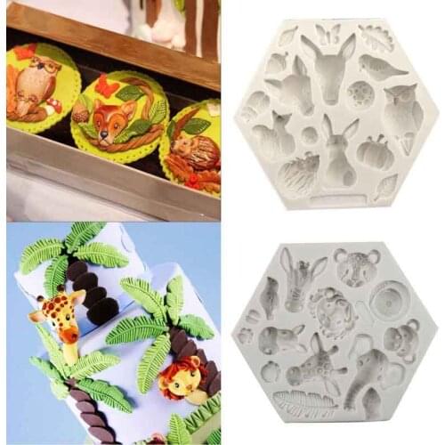 1 Piece Sugar craft Animal Deer silicone mold fondant mold cake decorating tools chocolate gum paste mold