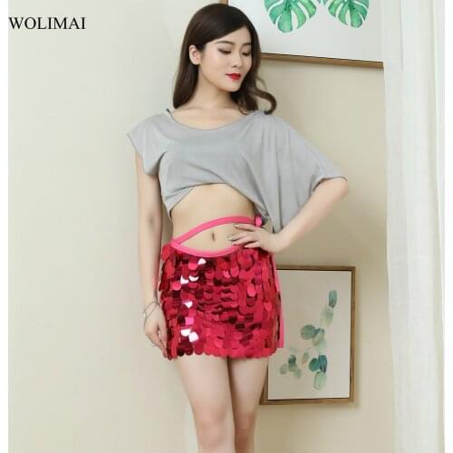 10 Colors Belly Dance Costume Belly Dancing Shinning Belt Women Bellydance Costume Set Coin Belt Hip Scarf Accessories