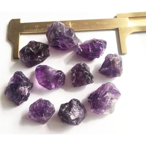 10pcs Amethyst natural rough gemstones and minerals healing stones of raw amethyst crystal