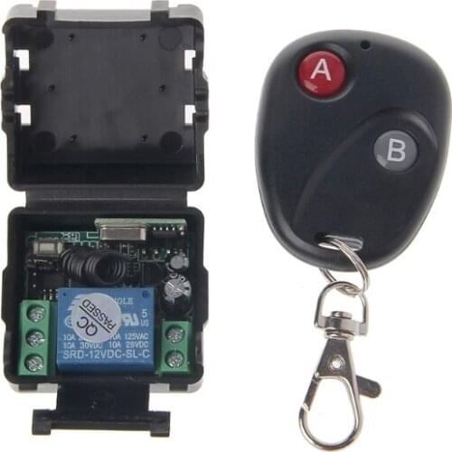 DC 12V 10A 433MHz Wireless RF Relay Remote Control Switch Receiver Transmitter Kit E56B