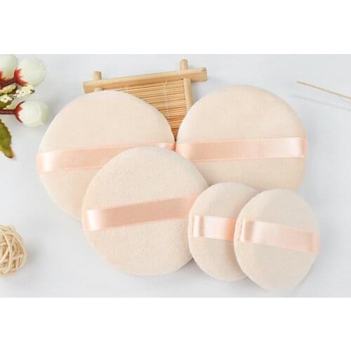 60/80/90mm Professional Round Shape BB Cream Powder Foundation Puff Portable Soft Cosmetic Puff Makeup Foundation Sponge