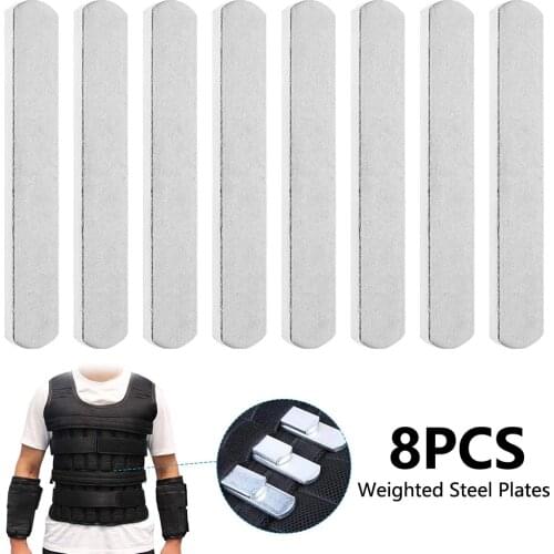 8pcs Steel Plates for Adjustable Weighted Vest Boxing Train Fitness Equipment Running Weighted Vest Weights Steel Plates