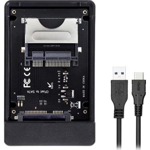 CY CFast to USB-C USB3.0 & SATA Card Adapter 2.5" Case SSD HDD CFast Card Reader for PC Laptop