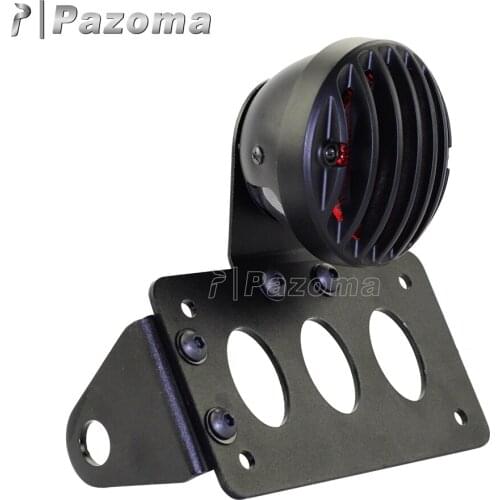 Side Mount Motorcycle Rear Tail Light License Plate Bracket Motorbike Stop Brake Light for Harley Chopper Sportster