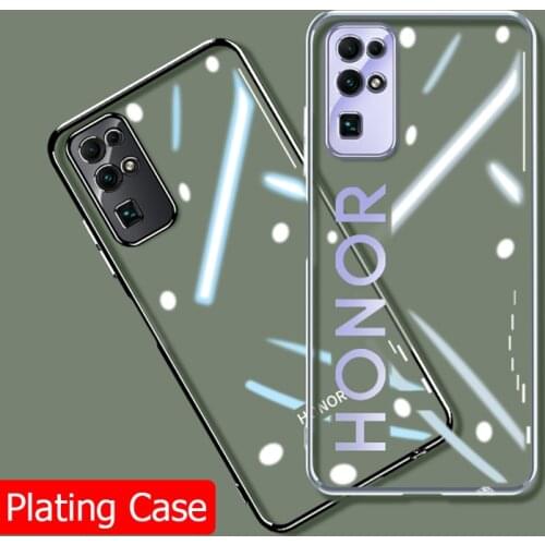 For Huawei Honor 30S Case Luxury Plating Soft Clear Phone Cover For Honor 30S Honor30S Russian Version Phone Cases