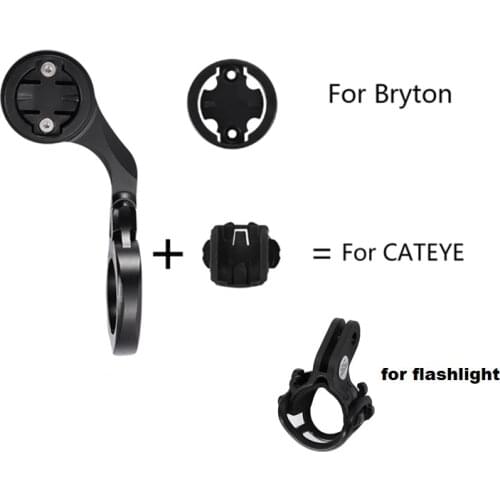 Bike Computer Mount Holder With Flashlight Bracket Bicycle MTB Cycling Handlebar Computer Camera Holder For Garmin GoPro