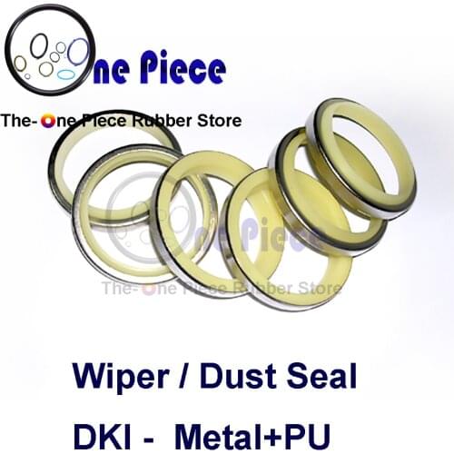 DKI 50/55/60 Dust ring hydraulic cylinder parts industry Polyurethane (PU) +Metal Rubber scraper ring steel+PU