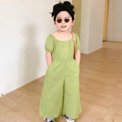 3-8 years old girls clothes summer fashion casual jumpsuit comfortable loose wide-leg The New Korean high-quality child clothing