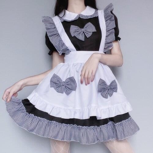 Sexy Cat Maid Costume Cartoon Long Skirt Black And White Apron Lolita Skirt Mens Cafe Costume Cosplay Costume Role Play Costume