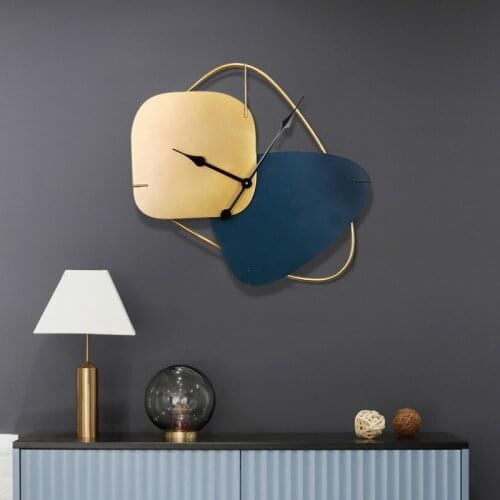 Creative Luxury Wall Clock Living Room Metal Bedroom Abstract Office Wall Clock Modern Design Large Irregular Decoration W6C