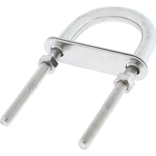 Marine Stainless Steel Heavy Duty Bow Eye with Safety Lock Nut (M5) Stock (3.07