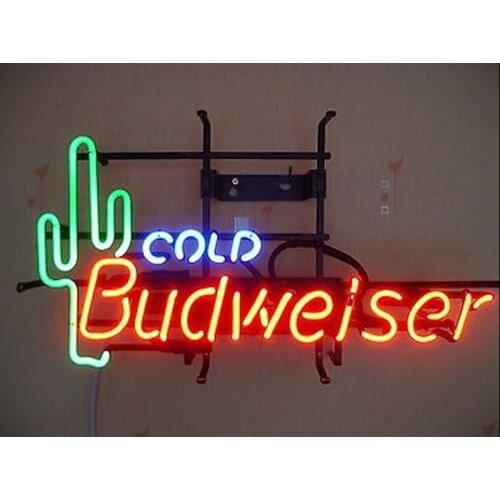 Neon Sign For cold budweiser cactus neon bulbs sign Lamps resterant decorate light Hotel DISPLAY BUSINESS Impact Attract light