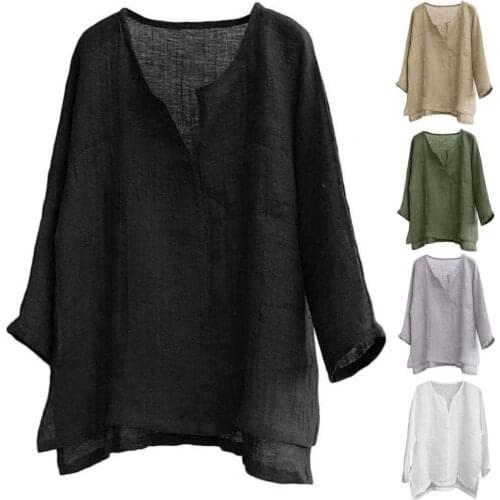 Long Sleeve Beach Shirt Chinese Style Thin Solid Color V Neck Loose Men Shirt Streetwear