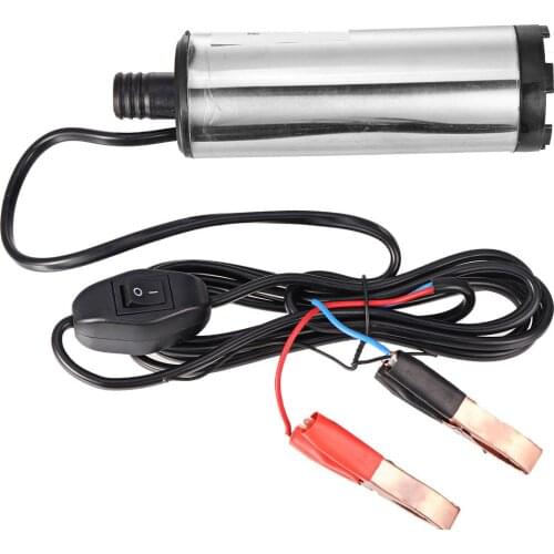 30L/min Stainless steel Submersible Fuel Pump 50mm Water Oil Crude Oil Engine Fuel Transfer Refueling Tool DC 12 24 V Volt