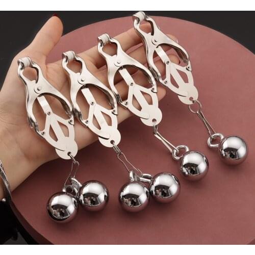 Removable Nipple Clamp Bondage Adult Party Body Jewelry Nipples Labia Clitoris Clip BDSM Torture Breast Clamps For Women Metal