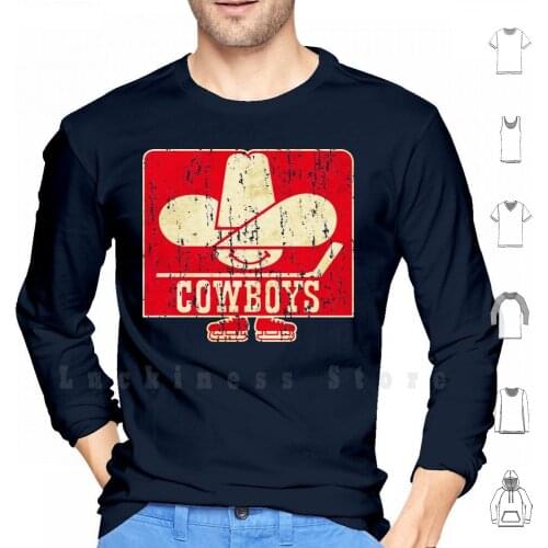 Calgary Cowboys hoodies Hockey Sports National Hockey League Calgary Cowboy Flame Vintage Retro
