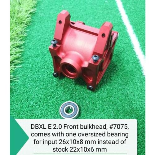 VITAVON Redesigned CNC aluminum7075 Front bulkhead for LOSI DBXL E2.0 Red