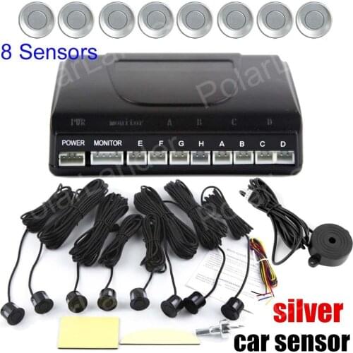 High quality Car Parking Sensor without Monitor 8 sensors 9 colors to choose for rear and front sound alert buzzer system