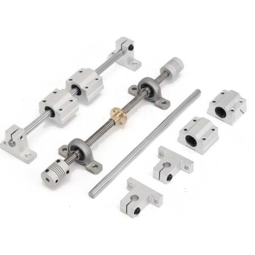 DuoWeiSi 3D Printer Parts T8 8mm 200mm CNC Lead Screw Rod Linear Rail Shaft