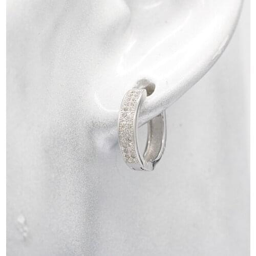 Hoop Earrings for Women 925 Sterling Silver Circle Round Shape Jewelry Accessories for Women Wedding Engagement Gift