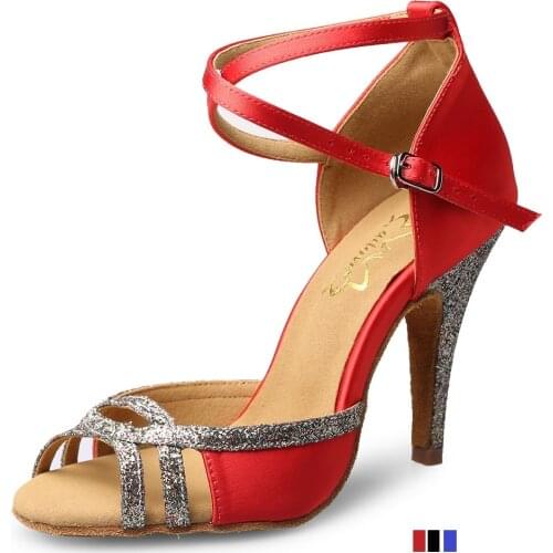 Social Ballroom Dance Sandals Lady`s Latin Salsa Tango Professional Dancing Shoes S070