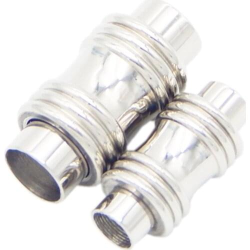 20pcs/lot engrave logo hole:2/3/4/5/6mm Magnetic Buckles Clasps Connectors fit for Leather Rope Cord for DIY Bracelets End Clasp