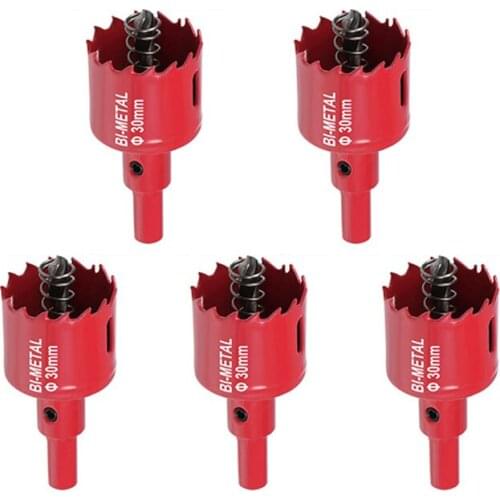 30mm BI-Metal Hole Saw for Cornhole Boards Corn Hole Drilling Cutter 5 Pcs