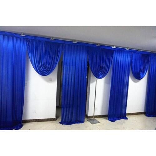 6m wide swags wedding stylist designs backdrop Party Curtain drapes Celebration Stage Performance Background Satin Drape