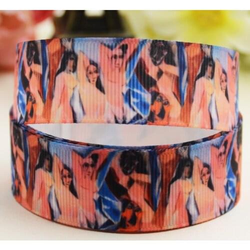 22mm 25mm 38mm 75mm Ruban satin Painting printed Grosgrain Ribbon Hair Accessories party decoration 10 Yards X-02663