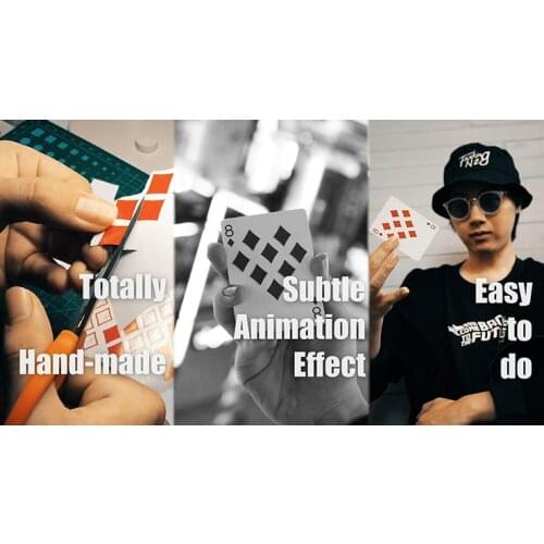 8NIMATION RED by Hyde Ren Card Magic Poker Magic Show Close up Magia Illusion Fun Magician Magic Tricks props gimmicks