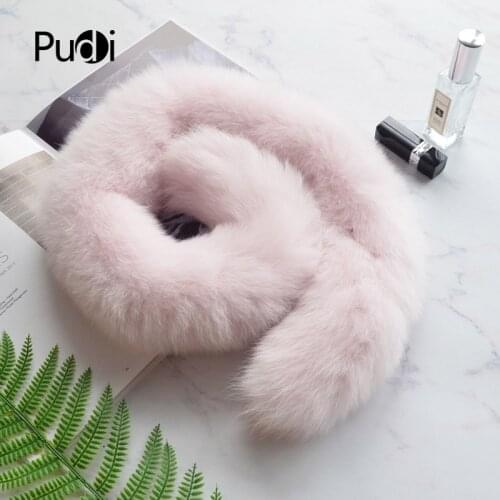 Aorice SF823 Real Natural Fox Fur Scarf Brand New Winter Autumn Warm Scarves Rings Grey Black White Color