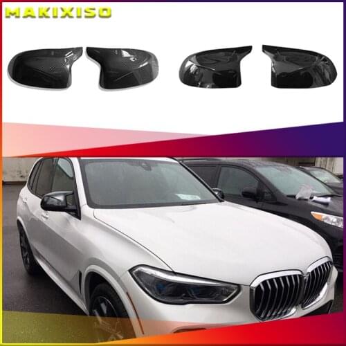Auto Car Rear View Side Mirror Cover Trim for BMW F25 X3 F26 X4 F15 X5 F16 X6 14-18 Carbon Fiber Style