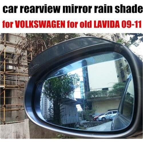 For VOLKSWAGEN for old LAVIDA 09-11 2Pcs Car Rearview Mirror Rain Blades car back mirror eyebrow rain cover