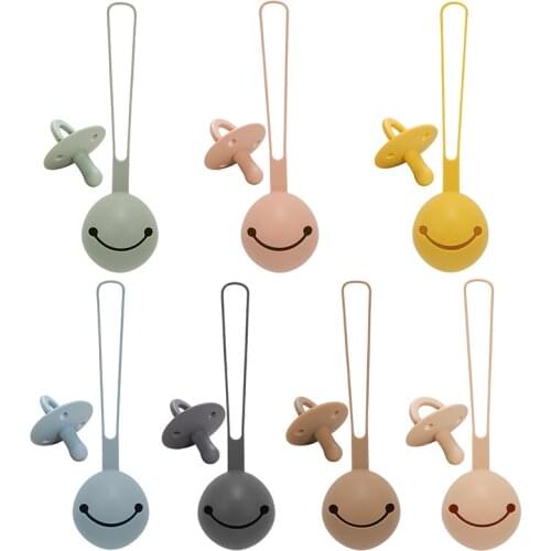 Safe Silicone Easy Clean Soother Dishwasher Container Box Handy Pacifier Pocket Solid Baby Travel Storage Pacifier Holder