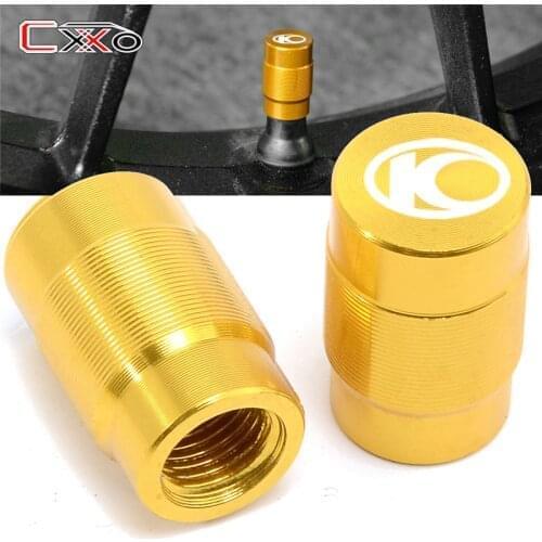 With logo CNC Vehicle Wheel Tire Valve Stem Caps Covers For KYMCO AK550 Downtown X-TOWN KXCT Xciting 125 250 300 400 S400 500