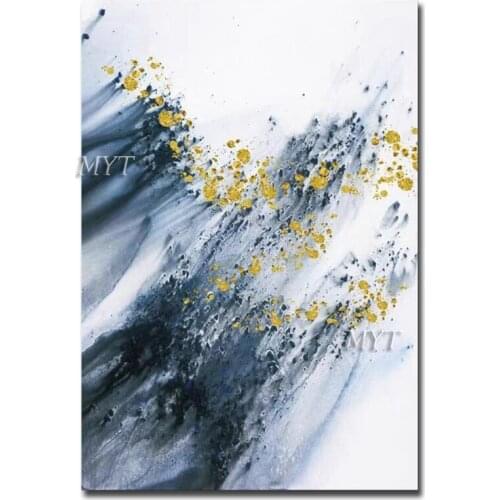 Black And Yellow Abstract Oil Painting Wall Art Home Decor Picture Modern Oil Painting On Canvas Wedding Decoration No Framed