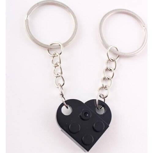 Black Unisex Keychain Heart Key Rings Lovers Love Key Chain for Girl Boys Souvenirs Valentines Day Gift Lovers Couple Gift