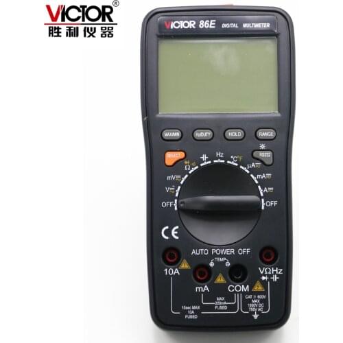 VICTOR VC86E Digital multimeter 4 1/2 Digit Precision multimeter frequency capacitance temperature with USB cable