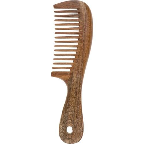 Natural Sandalwood Fine/Wide Tooth Wooden Comb Hair Care Massage Sandal Wood Comb