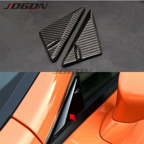 For Lexus RC200t RC300 RC350 RC F SPORT 2014-2019 Real Carbon Window Front Triangle Cover Trim Accessories