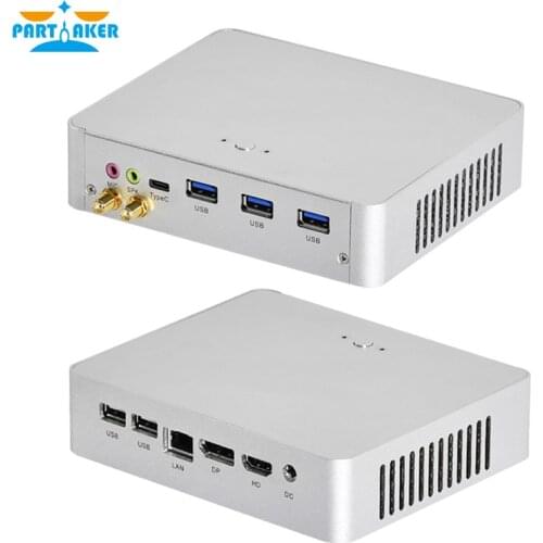Intel Core i3 6157U i3 4020Y i5 4200Y Fanless Mini PC Windows 10 4K HTPC Thin Client Desktop Computer NUC HDMI VGA WiFi 6USB