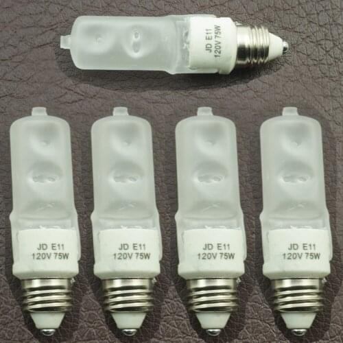 JD 120V 50W 75W 100W 500Watt Halogen Light Bulb- E11 Base (Mini Candelabra) - 120 Volt ,Frosted