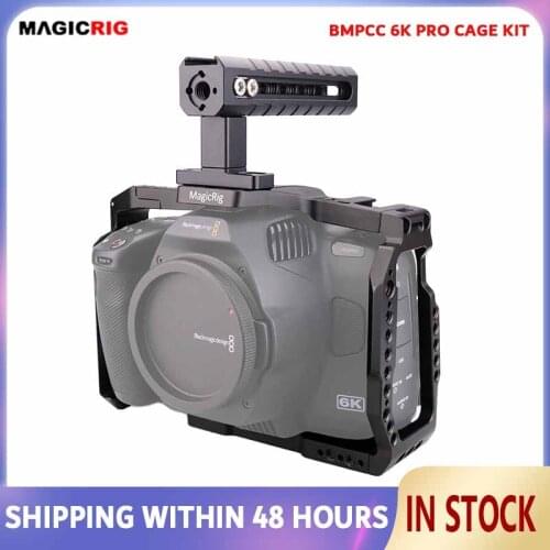 MAGICRIG BMPCC 6K Pro Cage Kit, For Blackmagic Design Pocket Cinema Camera 6K Pro With Adjustable Top Handle